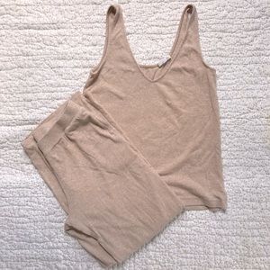 Skin Pajama SET Pima Cotton Heather Beige